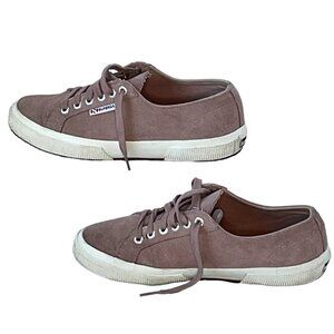 SuperGA Mauve Suede Low-Top Women's Sneakers with Rubber Outsole Size 7